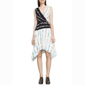 New! BCBGMAXAZRIA Women's Hadley Floral Print Handkerchief Hem Dress Size 6